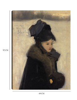Foto 6 | Cuadro Decorativo - Mujer Con Piel (c. 1880–85)- John Singer Sargent - Fotografía - 69x92 - Impresión En Lienzo