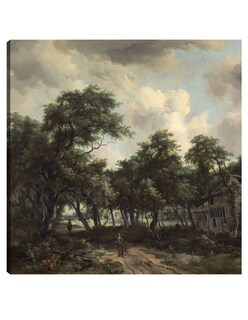 Foto 1 | Cuadro Decorativo - Cabaña Entre Árboles- Meindert Hobbema - Paisaje - 51x51 - Impresión En Lienzo - Fine Art Tj