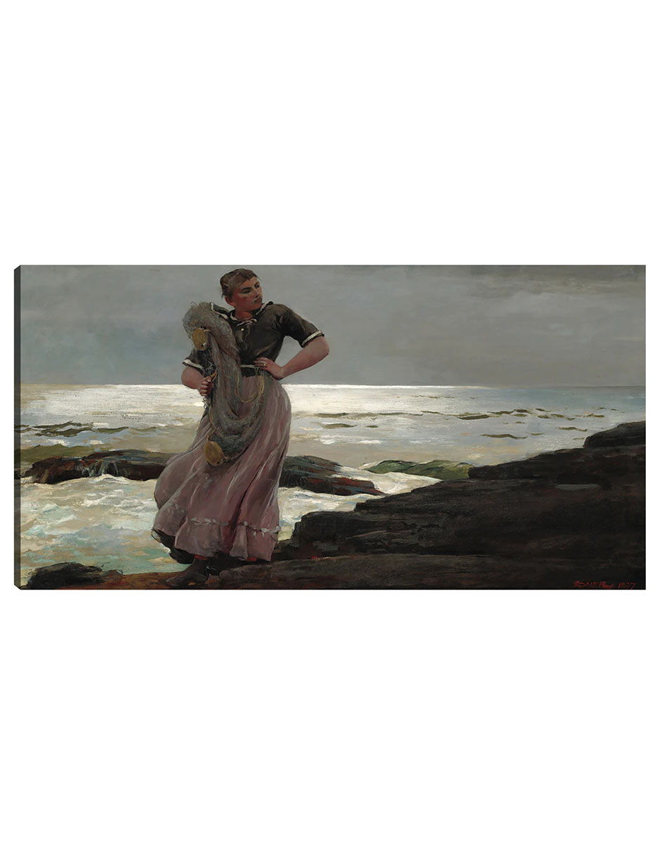 Foto 2 pulgar | Cuadro Decorativo - Una Luz En El Mar (1897)- Winslow Homer - Fotografía - 34x64 - Impresión En Lienzo - Fine Art Tj