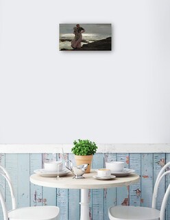 Foto 2 | Cuadro Decorativo - Una Luz En El Mar (1897)- Winslow Homer - Fotografía - 34x64 - Impresión En Lienzo - Fine Art Tj