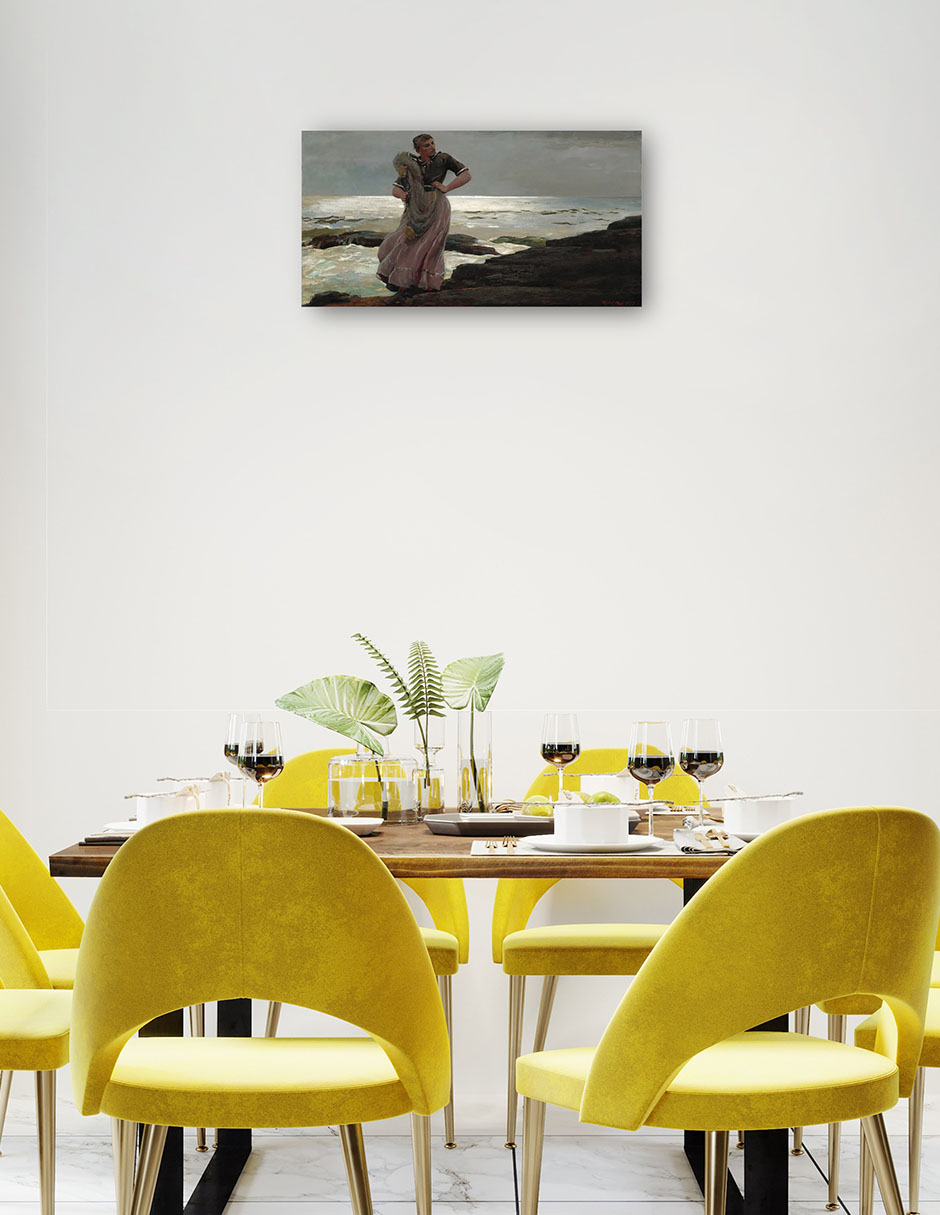 Foto 4 pulgar | Cuadro Decorativo - Una Luz En El Mar (1897)- Winslow Homer - Fotografía - 34x64 - Impresión En Lienzo - Fine Art Tj