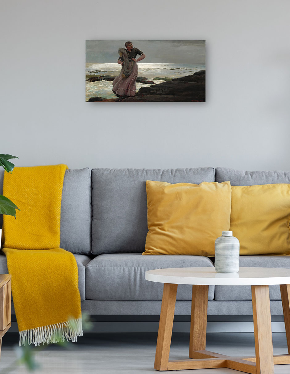 Foto 5 pulgar | Cuadro Decorativo - Una Luz En El Mar (1897)- Winslow Homer - Fotografía - 34x64 - Impresión En Lienzo - Fine Art Tj