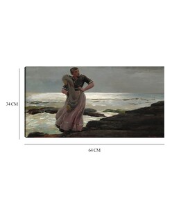 Foto 6 | Cuadro Decorativo - Una Luz En El Mar (1897)- Winslow Homer - Fotografía - 34x64 - Impresión En Lienzo - Fine Art Tj
