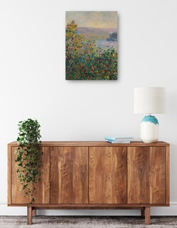 Foto 2 | Cuadro Decorativo - Parterres De Flores En Vétheuil (1881)- Claude Monet - Floral - 46x61 - Impresión En Lienzo -