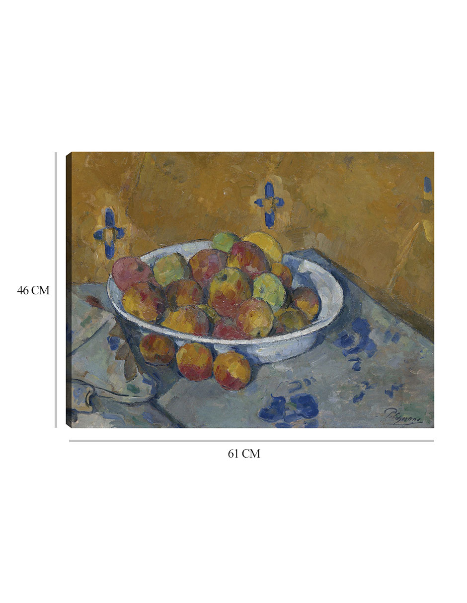 Foto 7 pulgar | Cuadro Decorativo - El Plato De Manzanas (c. 1877)- Paul Cézanne - Religión - 46x61 - Impresión En Lienzo - Fine Art T