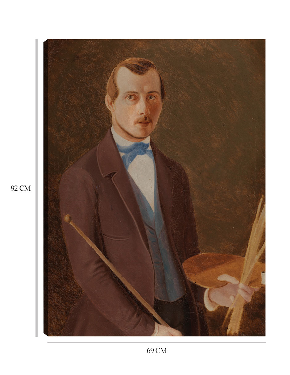 Foto 7 pulgar | Cuadro Decorativo - Autorretrato (1849 - 1852)- Ferdinand Von Wright - Fotografía - 69x92 - Impresión En Lienzo -