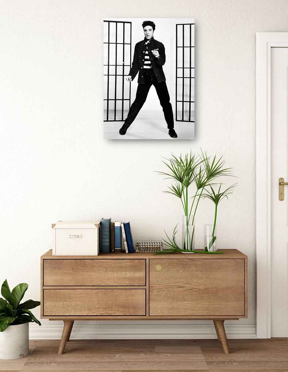 Foto 4 pulgar | Cuadro Decorativo - Elvis Presley En Jailhouse Rock- Unknown - Fotografía - 46x61 - Impresión En Lienzo - Fine Art Tj