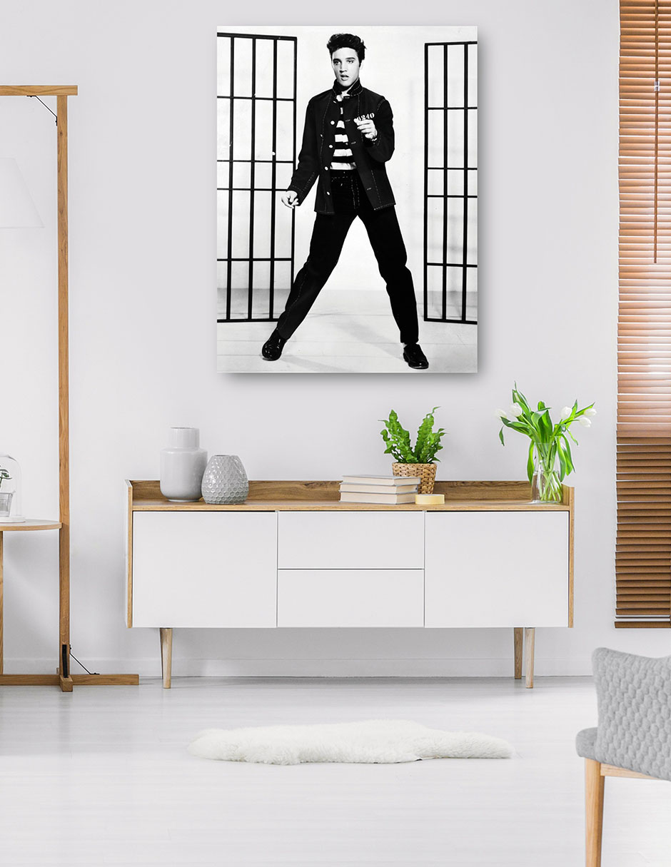 Foto 6 pulgar | Cuadro Decorativo - Elvis Presley En Jailhouse Rock- Unknown - Fotografía - 46x61 - Impresión En Lienzo - Fine Art Tj