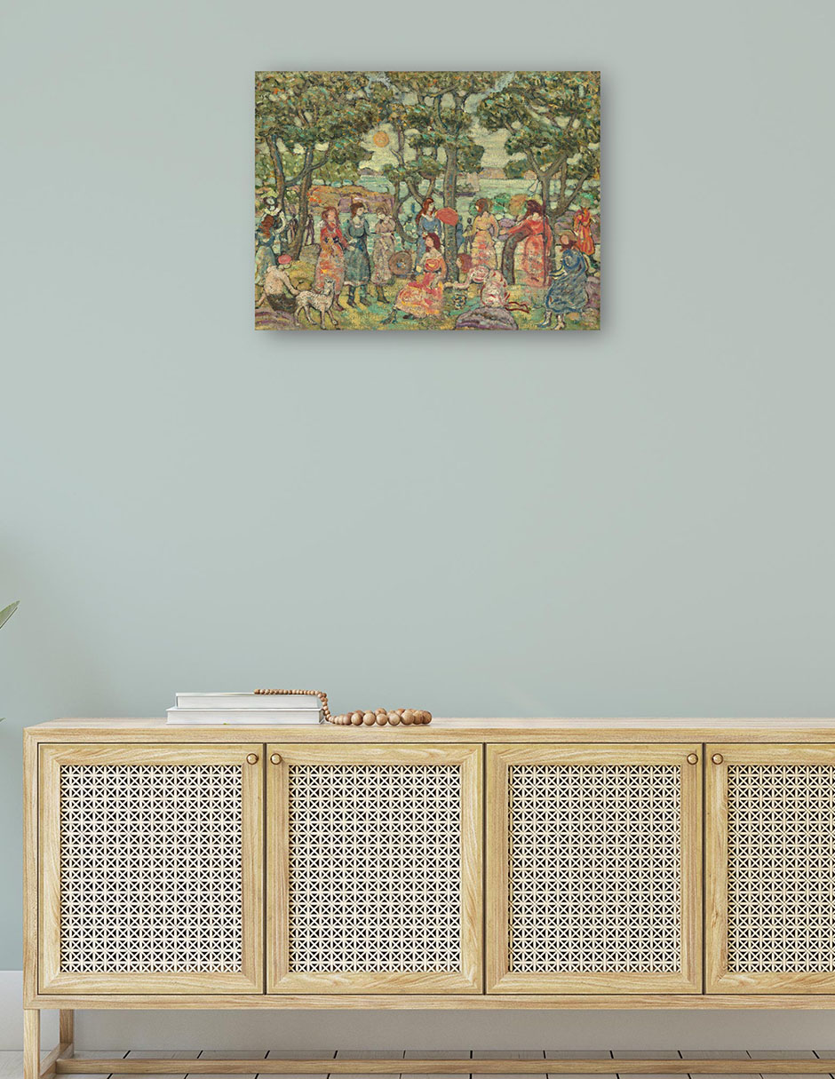 Foto 5 pulgar | Cuadro Decorativo - Paisaje Con Figuras, 1921- Maurice Prendergast - Paisaje - 69x92 - Impresión En Lienzo - Fine Art T