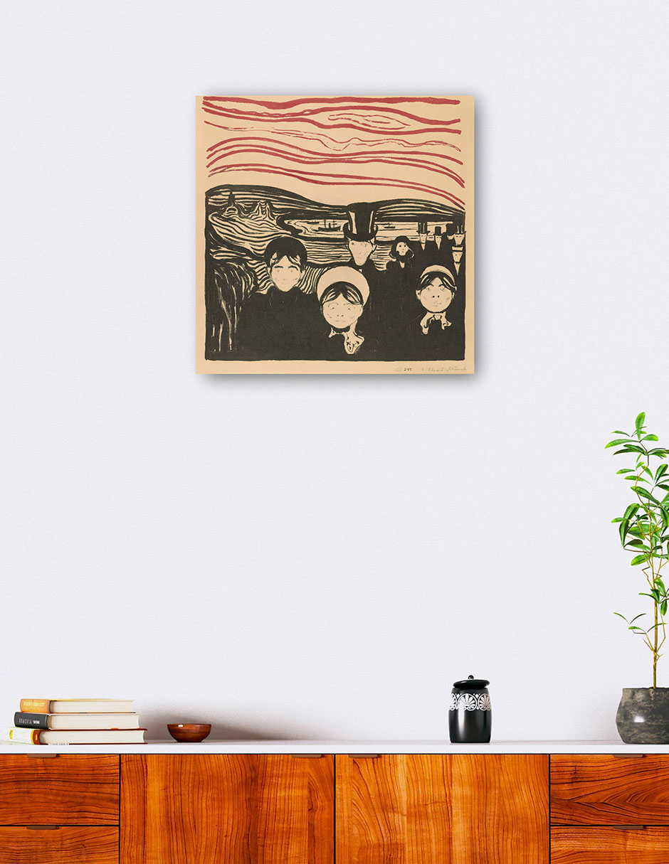 Foto 6 pulgar | Cuadro Decorativo - Angustia (1896)- Edvard Munch - Fotografía - 105x105 - Impresión En Lienzo - Fine Art Tj