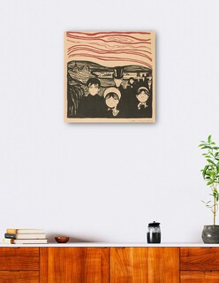 Foto 5 | Cuadro Decorativo - Angustia (1896)- Edvard Munch - Fotografía - 105x105 - Impresión En Lienzo - Fine Art Tj
