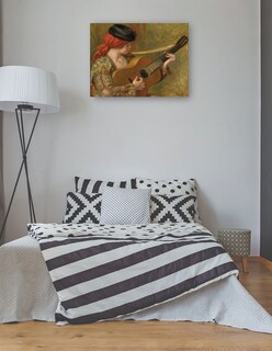Foto 3 | Cuadro Decorativo - Joven Española Con Guitarra- Pierre-auguste Renoir - Religión - 46x61 - Impresión En Lienzo