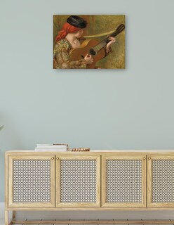 Foto 4 | Cuadro Decorativo - Joven Española Con Guitarra- Pierre-auguste Renoir - Religión - 46x61 - Impresión En Lienzo