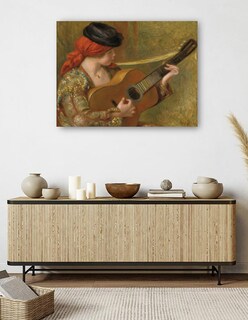 Foto 5 | Cuadro Decorativo - Joven Española Con Guitarra- Pierre-auguste Renoir - Religión - 46x61 - Impresión En Lienzo
