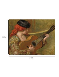 Foto 6 | Cuadro Decorativo - Joven Española Con Guitarra- Pierre-auguste Renoir - Religión - 46x61 - Impresión En Lienzo