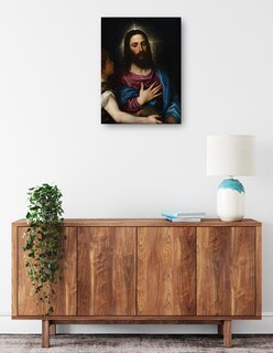 Foto 2 | Cuadro Decorativo - La Tentación De Cristo (c. 1516-25)- Titian - Religión - 28x36 - Impresión En Lienzo - Fine Art Tj