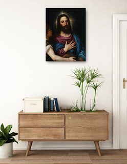 Foto 3 | Cuadro Decorativo - La Tentación De Cristo (c. 1516-25)- Titian - Religión - 28x36 - Impresión En Lienzo - Fine Art Tj
