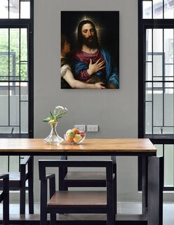 Foto 4 | Cuadro Decorativo - La Tentación De Cristo (c. 1516-25)- Titian - Religión - 28x36 - Impresión En Lienzo - Fine Art Tj