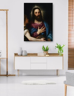 Foto 5 | Cuadro Decorativo - La Tentación De Cristo (c. 1516-25)- Titian - Religión - 28x36 - Impresión En Lienzo - Fine Art Tj
