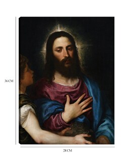 Foto 6 | Cuadro Decorativo - La Tentación De Cristo (c. 1516-25)- Titian - Religión - 28x36 - Impresión En Lienzo - Fine Art Tj