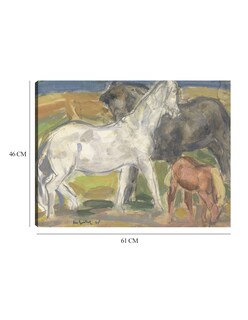 Foto 6 | Cuadro Decorativo - Tres Caballos En Un Paisaje (1918)- Leo Gestel - Religión - 46x61 - Impresión En Lienzo - Fine Ar