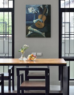 Foto 4 | Cuadro Decorativo - El Viejo Guitarrista- Pablo Picasso - Fotografía - 77x102 - Impresión En Lienzo - Fine Art Tj