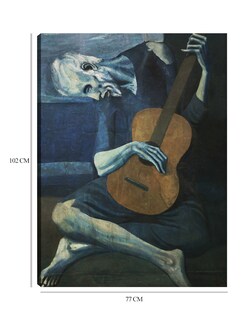 Foto 6 | Cuadro Decorativo - El Viejo Guitarrista- Pablo Picasso - Fotografía - 77x102 - Impresión En Lienzo - Fine Art Tj