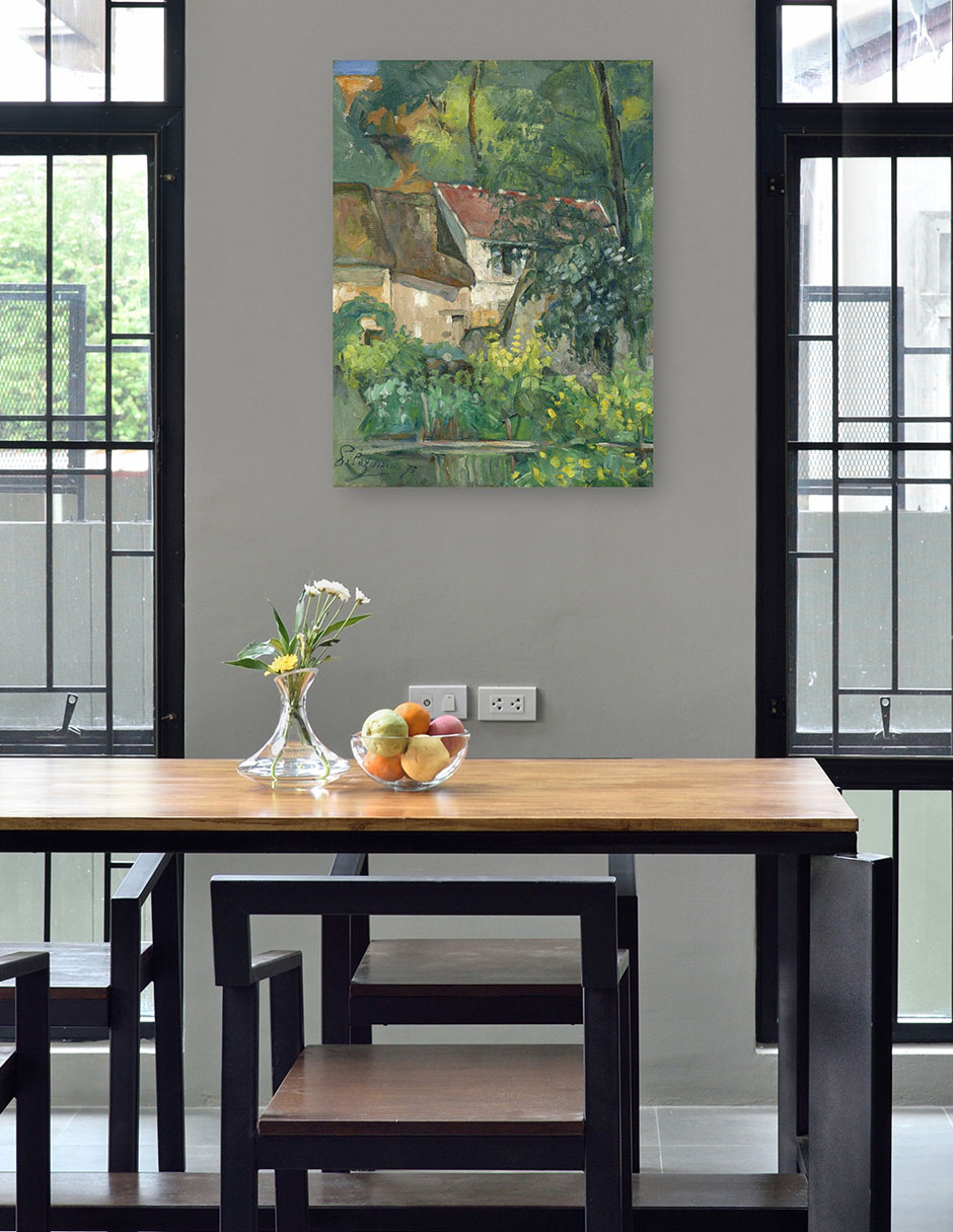 Foto 5 pulgar | Cuadro Decorativo - Casa Del Padre Lacroix (1873)- Paul Cézanne - Paisaje - 69x92 - Impresión En Lienzo - Fine Art Tj