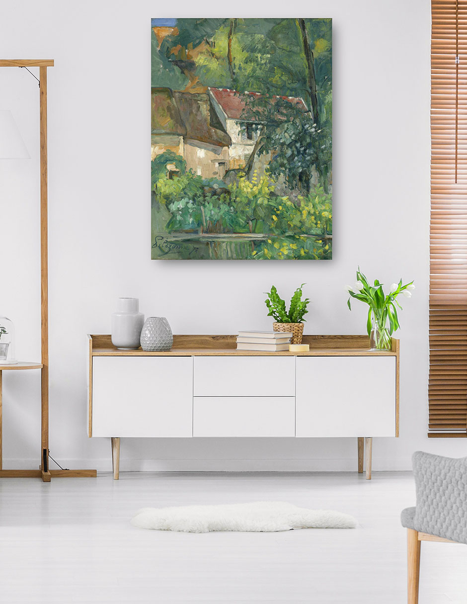 Foto 6 pulgar | Cuadro Decorativo - Casa Del Padre Lacroix (1873)- Paul Cézanne - Paisaje - 69x92 - Impresión En Lienzo - Fine Art Tj