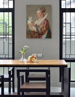 Foto 4 | Cuadro Decorativo - Una Mujer Con Un Perro- Jean Honore Fragonard - Fotografía - 77x102 - Impresión En Lienzo - Fin