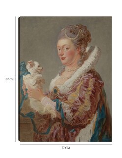Foto 6 | Cuadro Decorativo - Una Mujer Con Un Perro- Jean Honore Fragonard - Fotografía - 77x102 - Impresión En Lienzo - Fin