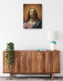 Foto 2 | Cuadro Decorativo - Busto De Cristo (salvator Mundi)- Guido Reni - Religión - 28x36 - Impresión En Lienzo - Fine Art Tj