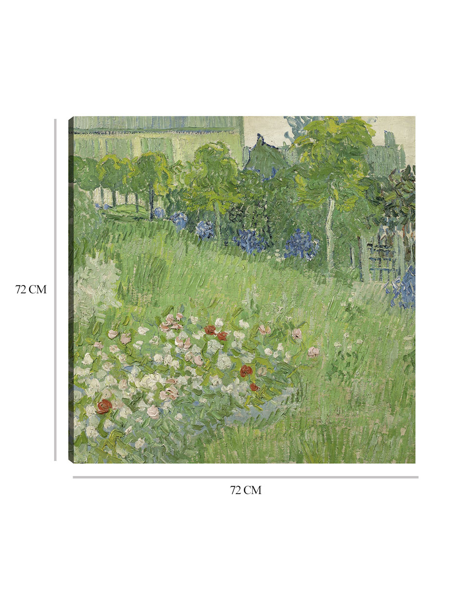 Foto 7 pulgar | Cuadro Decorativo - El Jardín De Daubigny- Vincent Van Gogh - Floral - 72x72 - Impresión En Lienzo - Fine Art Tj