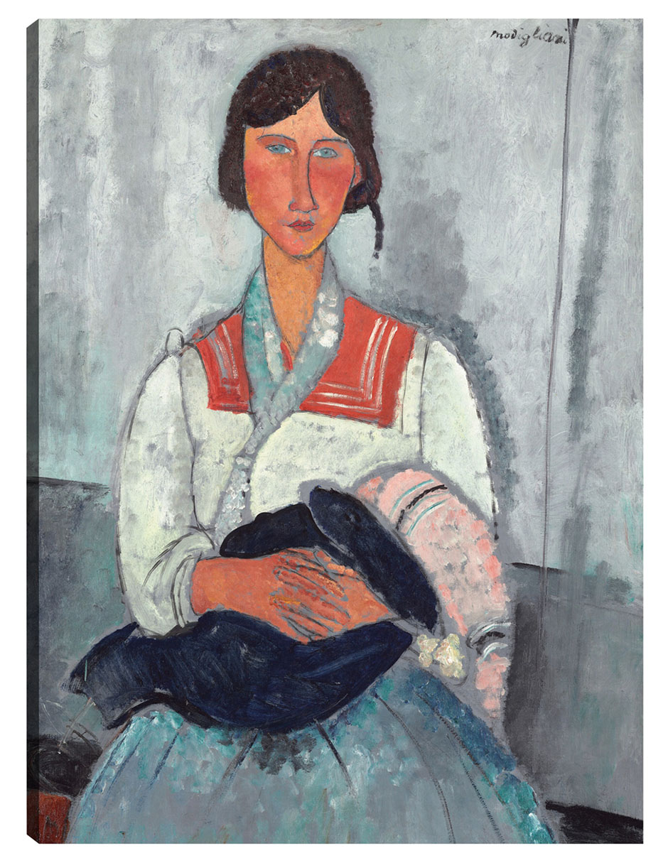 Foto 2 pulgar | Cuadro Decorativo - Mujer Gitana Con Bebé- Amedeo Modigliani - Fotografía - 46x61 - Impresión En Lienzo - Fine Art Tj