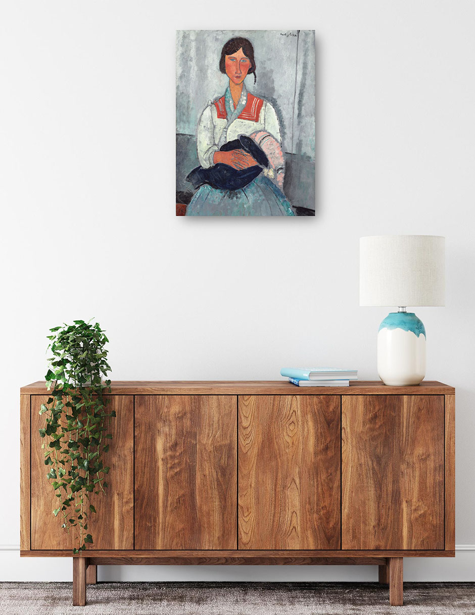 Foto 3 pulgar | Cuadro Decorativo - Mujer Gitana Con Bebé- Amedeo Modigliani - Fotografía - 46x61 - Impresión En Lienzo - Fine Art Tj