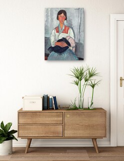 Foto 3 | Cuadro Decorativo - Mujer Gitana Con Bebé- Amedeo Modigliani - Fotografía - 46x61 - Impresión En Lienzo - Fine Art Tj