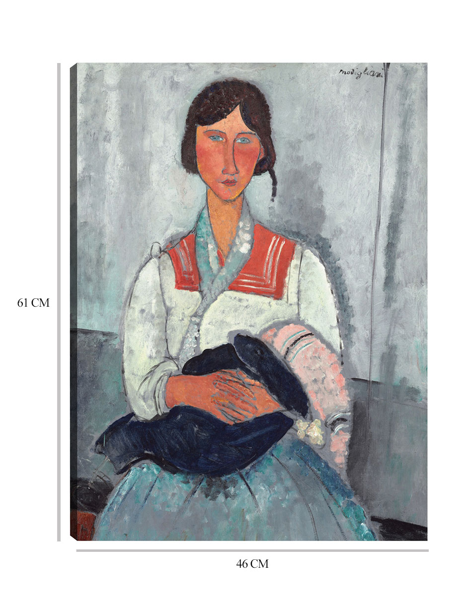 Foto 7 pulgar | Cuadro Decorativo - Mujer Gitana Con Bebé- Amedeo Modigliani - Fotografía - 46x61 - Impresión En Lienzo - Fine Art Tj