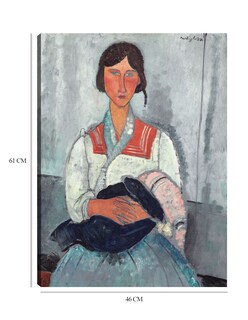 Foto 6 | Cuadro Decorativo - Mujer Gitana Con Bebé- Amedeo Modigliani - Fotografía - 46x61 - Impresión En Lienzo - Fine Art Tj