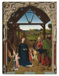 Foto 1 | Cuadro Decorativo - La Natividad, C. 1450- Petrus Christus - Religión - 28x36 - Impresión En Lienzo - Fine Art Tj