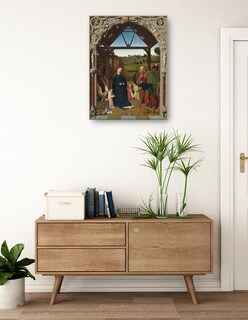 Foto 3 | Cuadro Decorativo - La Natividad, C. 1450- Petrus Christus - Religión - 28x36 - Impresión En Lienzo - Fine Art Tj