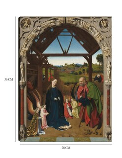 Foto 6 | Cuadro Decorativo - La Natividad, C. 1450- Petrus Christus - Religión - 28x36 - Impresión En Lienzo - Fine Art Tj