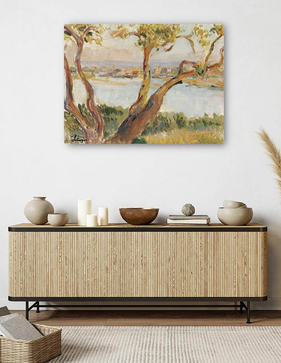 Foto 6 pulgar | Cuadro Decorativo - Vista De Antibes- Henri Lebasque - Paisaje - 69x92 - Impresión En Lienzo - Fine Art Tj