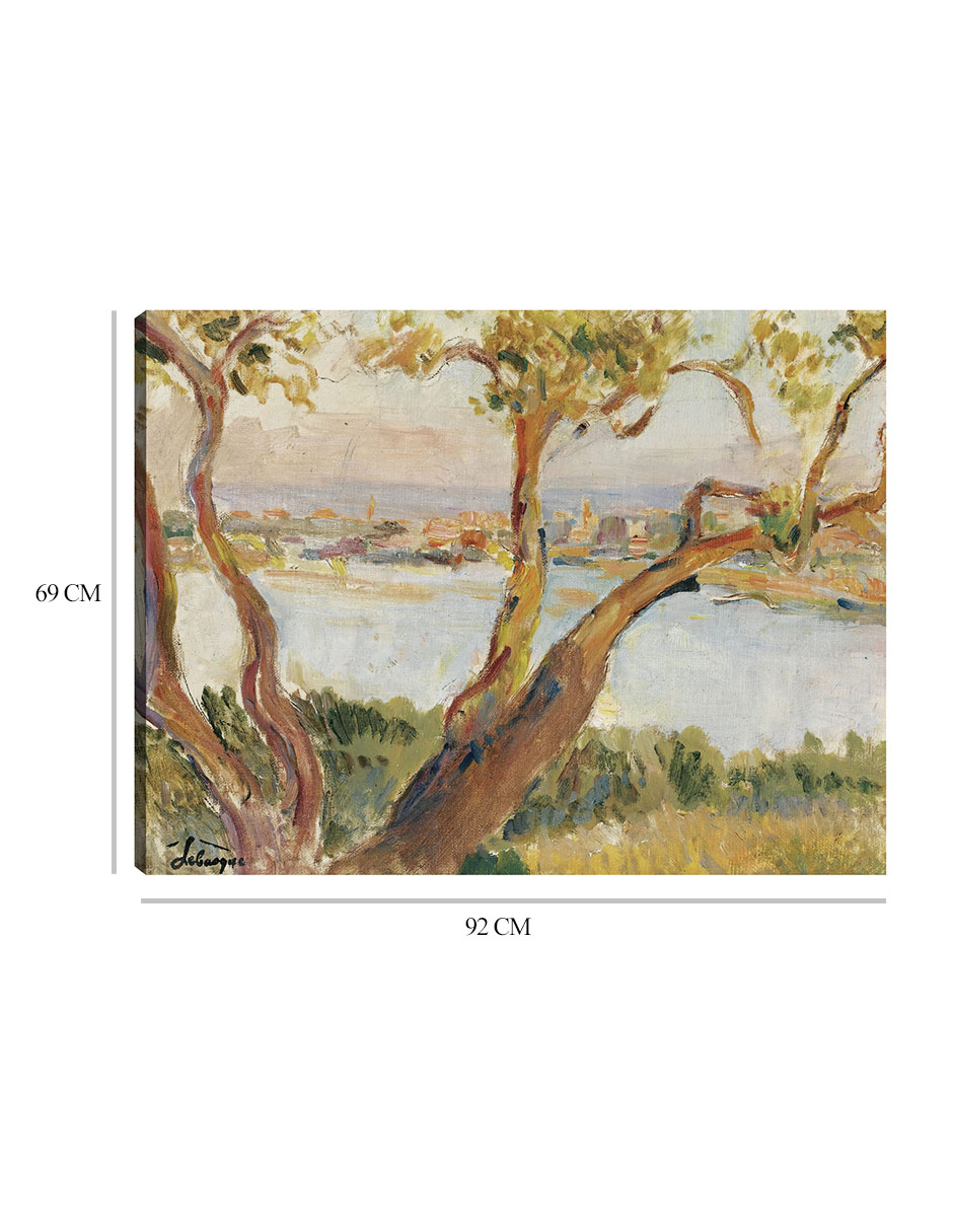 Foto 7 pulgar | Cuadro Decorativo - Vista De Antibes- Henri Lebasque - Paisaje - 69x92 - Impresión En Lienzo - Fine Art Tj