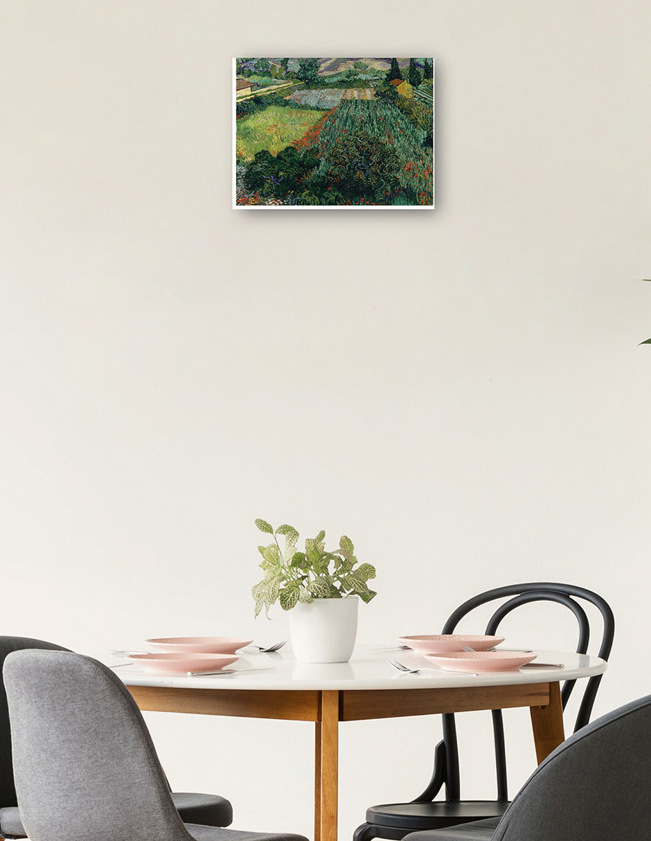 Foto 2 | Cuadro Decorativo - Campo De Amapolas (1889)- Vincent Van Gogh - Religión - 69x92 - Impresión En Lienzo - Fine Art Tj
