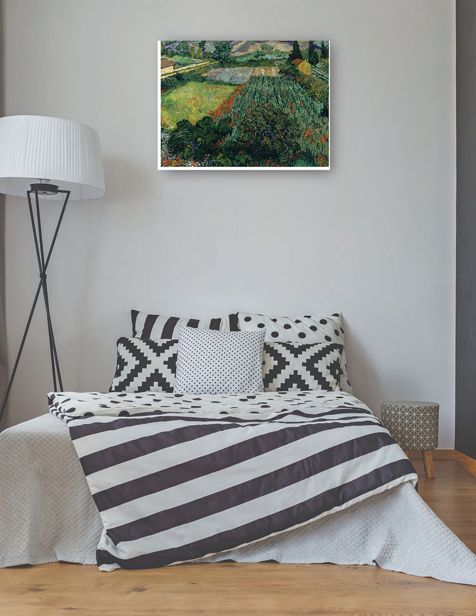 Foto 4 pulgar | Cuadro Decorativo - Campo De Amapolas (1889)- Vincent Van Gogh - Religión - 69x92 - Impresión En Lienzo - Fine Art Tj