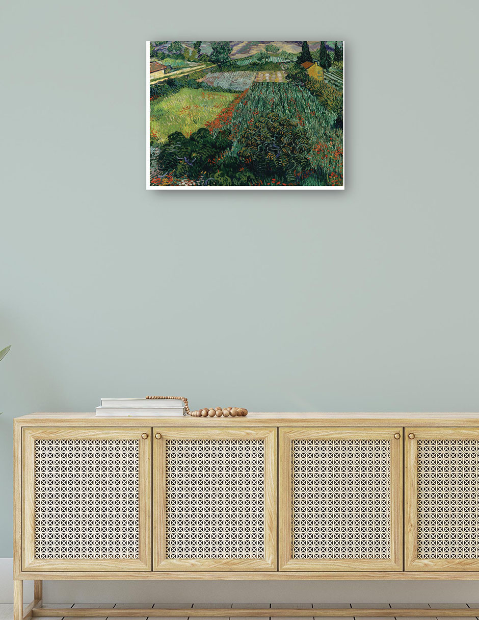 Foto 4 | Cuadro Decorativo - Campo De Amapolas (1889)- Vincent Van Gogh - Religión - 69x92 - Impresión En Lienzo - Fine Art Tj