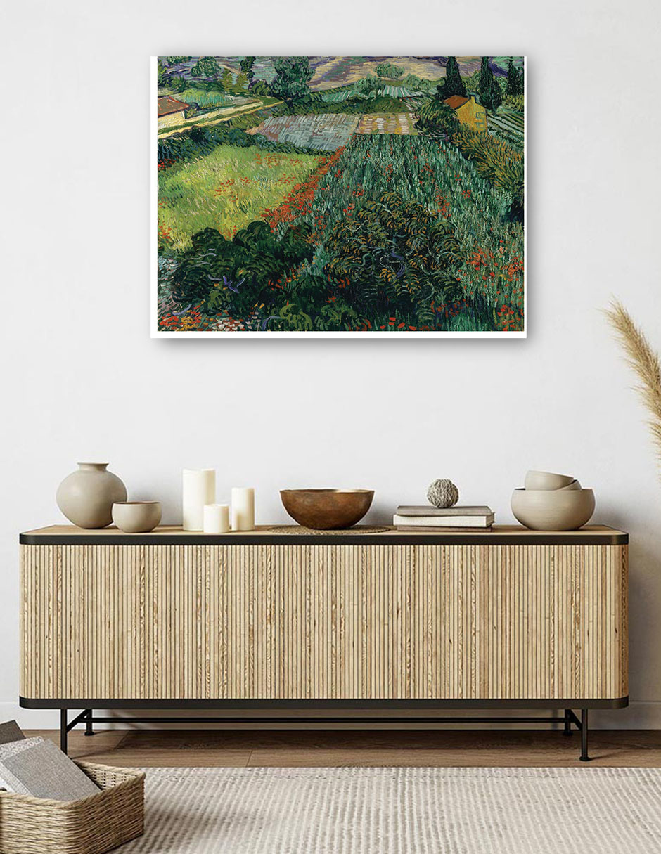 Foto 5 | Cuadro Decorativo - Campo De Amapolas (1889)- Vincent Van Gogh - Religión - 69x92 - Impresión En Lienzo - Fine Art Tj