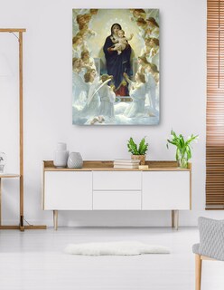 Foto 5 | Cuadro Decorativo - La Virgen Con Los Ángeles (1900)- William Bouguereau - Religión - 46x61 - Impresión En Lie
