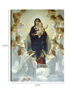 Foto 6 | Cuadro Decorativo - La Virgen Con Los Ángeles (1900)- William Bouguereau - Religión - 46x61 - Impresión En Lie