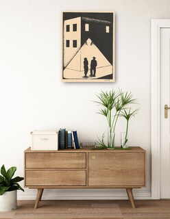 Foto 3 | Cuadro Decorativo - El Encuentro (1924)- Mikuláš Galanda - Fotografía - 77x102 - Impresión En Lienzo - Fine Art Tj